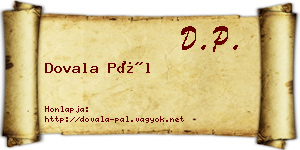 Dovala Pál névjegykártya